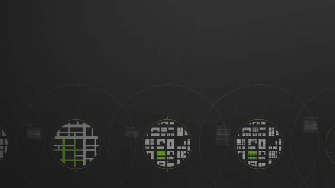 Vorplanungsansicht der AND WebSolution mit Kartenausschnitten und markierten Gebaeuden